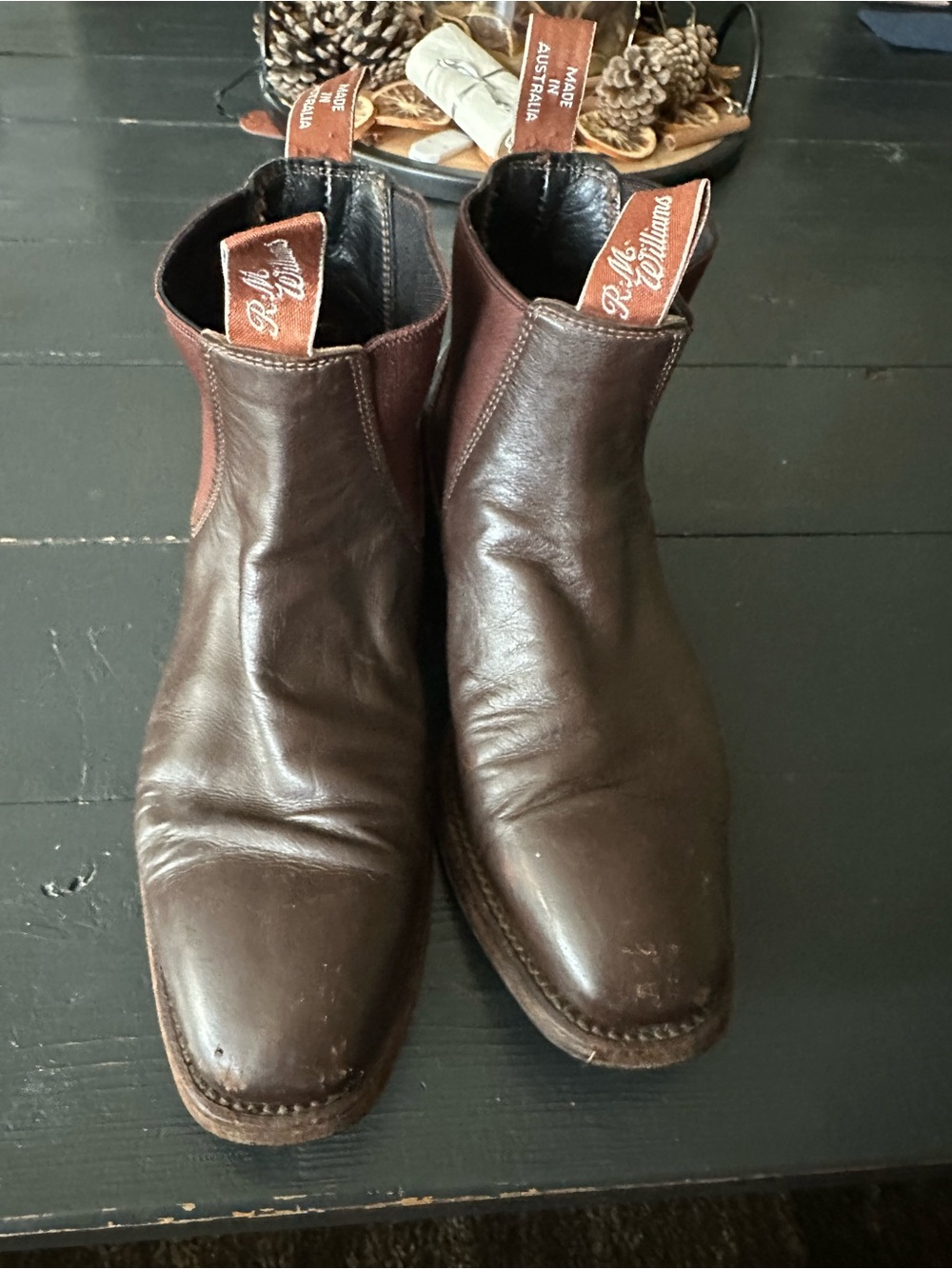 R.M. Williams Brown Leather Chelsea Ankle Boots